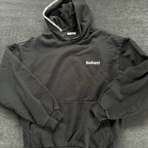 MADHAPPY classics fleece black hoodie size Medium